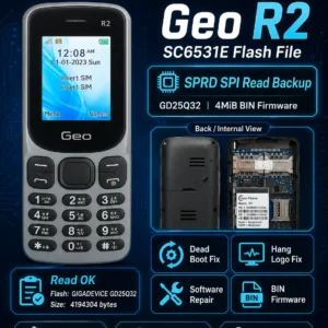 Geo R2 SC6531E Flash File SPRD SPI read backup with Boot Key 1 for dead boot fix and software repair
