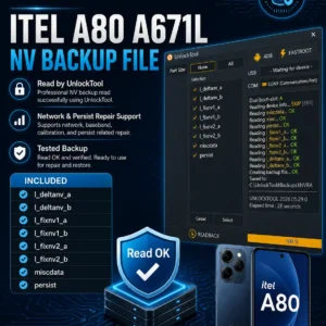 Itel A80 A671L NV Backup File UnlockTool read OK network persist repair support